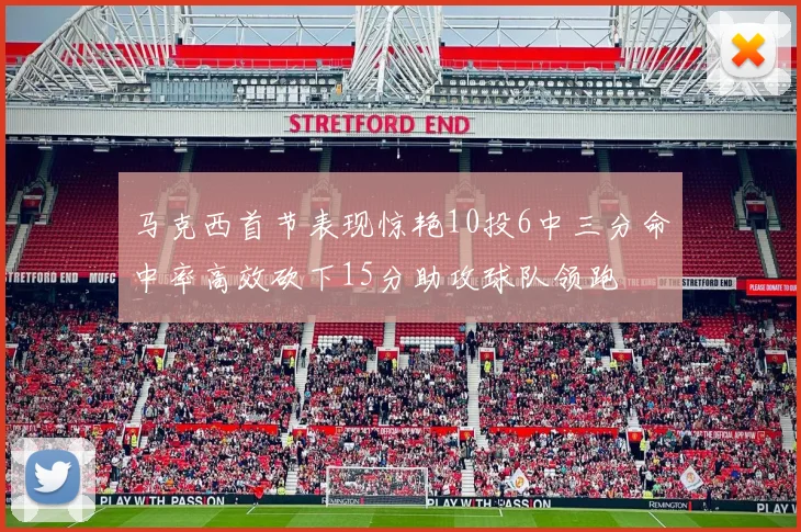 马克西首节表现惊艳10投6中三分命中率高效砍下15分助攻球队领跑